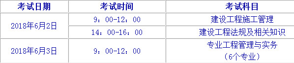 北京二建考試時(shí)間