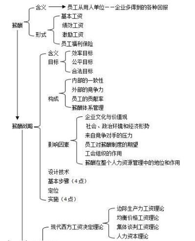 第五章思維導圖：薪酬制度設計