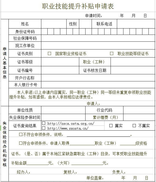 山西省失業(yè)保險(xiǎn)參保職工技能提升補(bǔ)貼申領(lǐng)標(biāo)準(zhǔn)